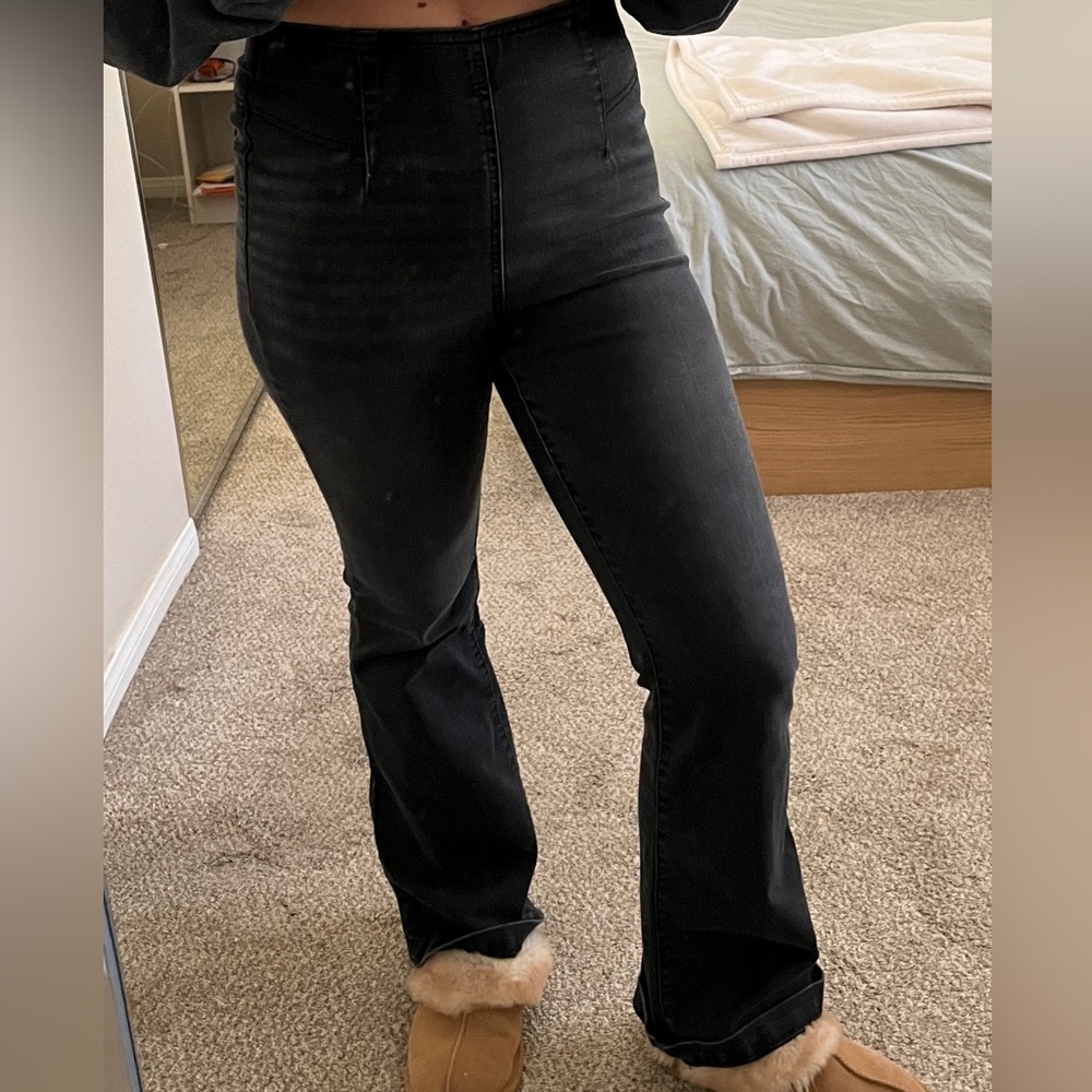 Black bootcut jeans